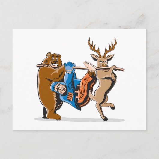 Carte Postale Revenge contre la chasse aux animaux (Devant)