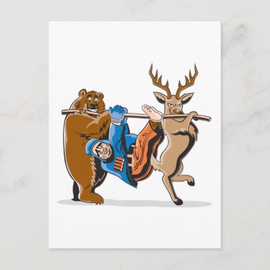 Carte Postale Revenge contre la chasse aux animaux (Devant)