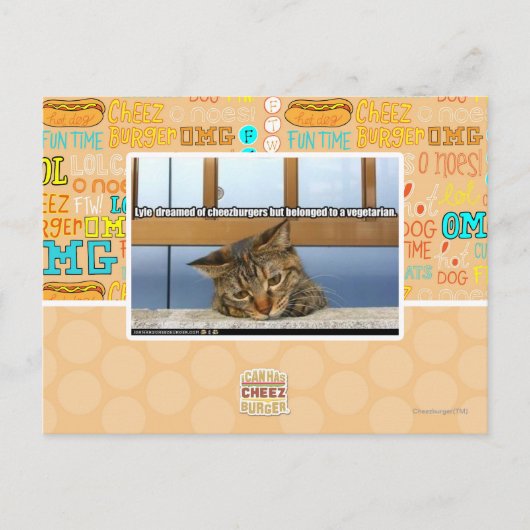 Carte Postale Rêver de cheesburgers (Devant)