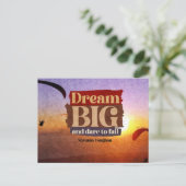 Carte Postale Rêver Gros Et Oser Échouer (Debout devant)