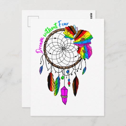 Carte Postale Rêver sans crainte - LGBTQ+ Dream Catcher (Devant / Derrière)