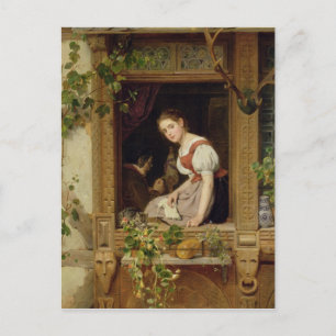 Carte Postale Rêver sur le rebord de la fenêtre