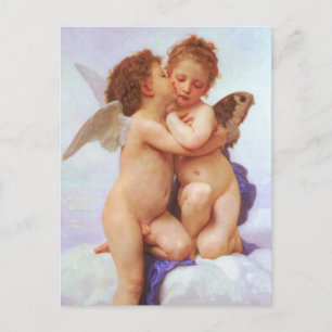 Carte Postale Reverie romantique - premier baiser de Bouguereau