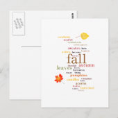 Carte Postale Rêves d'automne (Devant / Derrière)