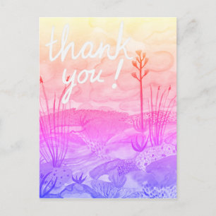 Carte Postale Rêves de désert Aquarelle Coucher de soleil Nouvea