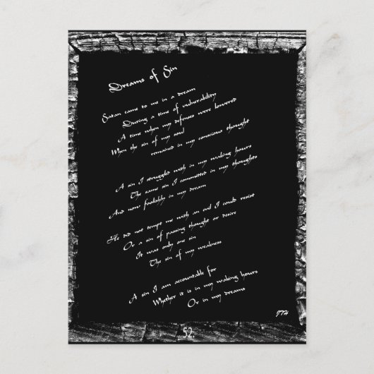 Carte Postale Rêves du péché (Devant)