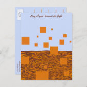 Carte Postale Rêves orange qui prennent leur envol Blocs flottan (Devant / Derrière)