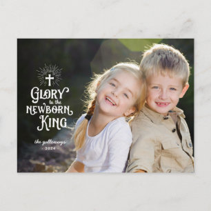 Carte Postale Revêtement blanc de Noël religieux photo complète