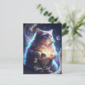 Carte Postale Rêveur de chat. (Debout devant)