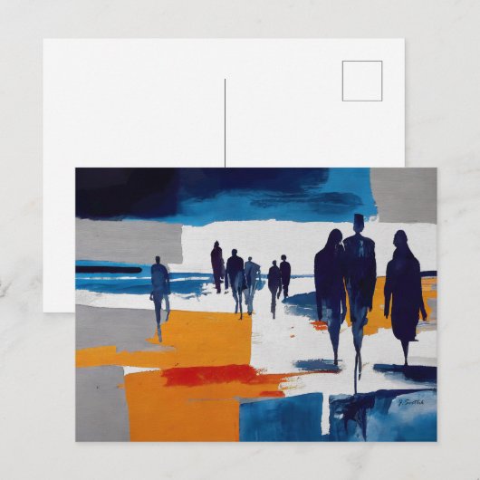 Carte Postale Rêveurs de l'après-tempête – Figures abstraites (Devant / Derrière)