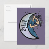 Carte Postale Rêvez-vous qu'il souhaite le faire Déesse Lune (Devant / Derrière)