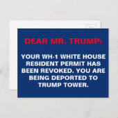 Carte Postale Révocation du permis de résidence de la Maison Bla (Devant / Derrière)