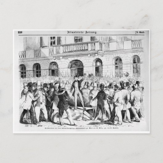 Carte Postale Révolte à Vienne (Devant)