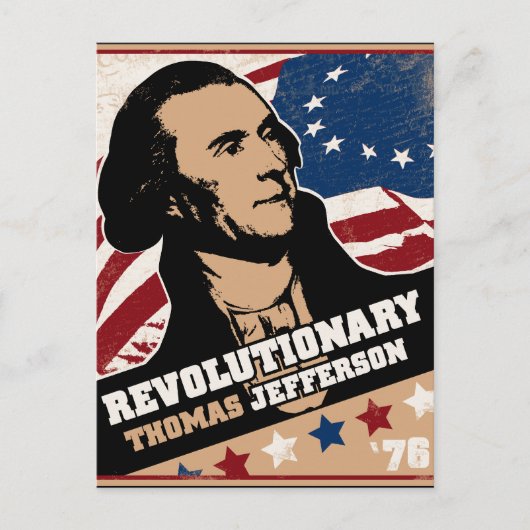 Carte postale révolutionnaire Thomas Jefferson (Devant)
