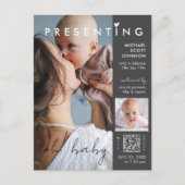 Carte Postale Revue photo moderne chic Couverture bébé naissance (Devant)