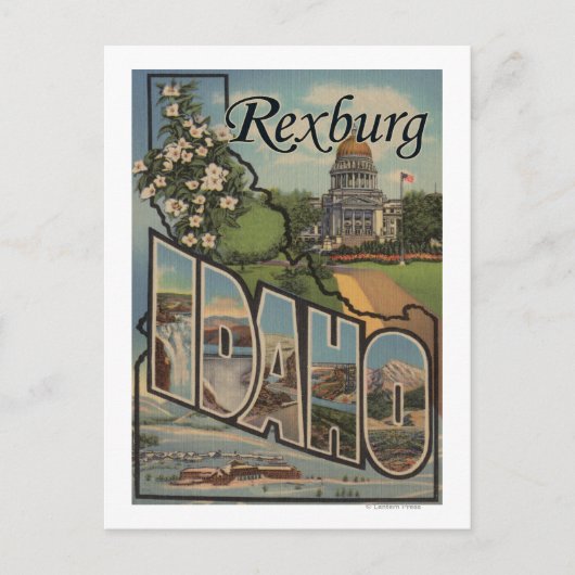 Carte Postale Rexburg, Idaho - Scènes de grandes lettres (Devant)