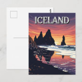 Carte Postale Reynisdrangar Islande Travel (Devant / Derrière)