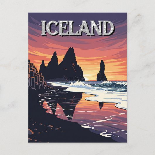 Carte Postale Reynisdrangar Islande Travel (Devant)