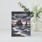 Carte Postale Reynisfjara Islande (Debout devant)