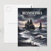 Carte Postale Reynisfjara Islande (Devant / Derrière)