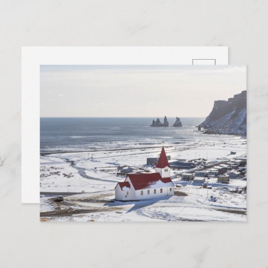 Carte Postale REYNISKIRKJA - VÍK Í MTurkménistan RDAL, ISLANDE (Devant / Derrière)