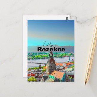 Carte Postale Rezekne poster, Rezekne Wall Art, Rezekne Print, R