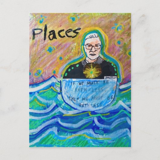 Carte Postale RGB Ruth Bader Ginsburg Si nous devons être Ruth l (Devant)