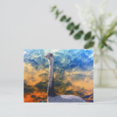 Carte Postale Rhea sur Red Stormy Sky (Debout devant)