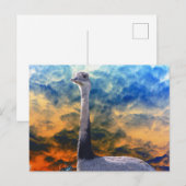 Carte Postale Rhea sur Red Stormy Sky (Devant / Derrière)