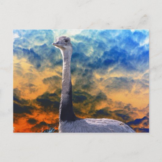 Carte Postale Rhea sur Red Stormy Sky (Devant)