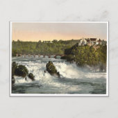 Carte Postale Rheinfall mit Schloss Laufen, Schiffchen. classiqu (Devant)
