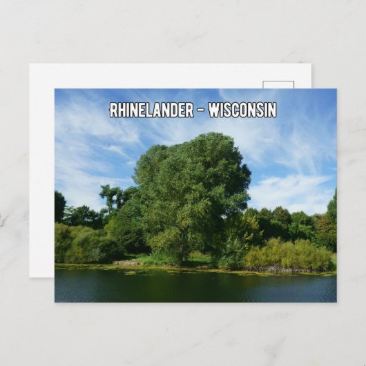 Carte postale Rhinelander Wisconsin (Devant / Derrière)