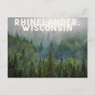 Carte Postale Rhinelander, Wisconsin Forest Haut Nord