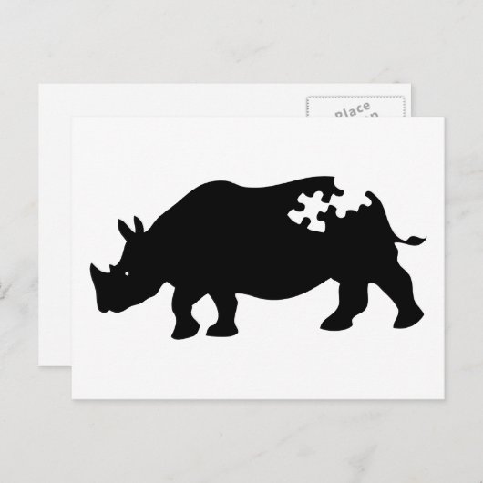 Carte postale Rhino (Devant / Derrière)