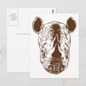 Carte Postale Rhino (Devant / Derrière)
