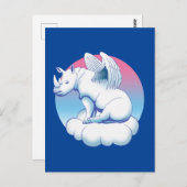 Carte Postale Rhino Angel - Sensibilisation à la conservation de (Devant / Derrière)