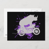 Carte Postale Rhino Biker (Devant / Derrière)