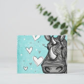 Carte Postale rhino d'amour (Debout devant)