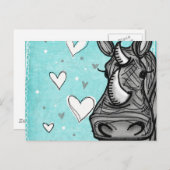 Carte Postale rhino d'amour (Devant / Derrière)