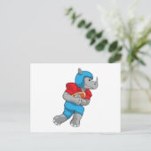 Carte Postale Rhino de football (Debout devant)