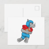 Carte Postale Rhino de football (Devant / Derrière)