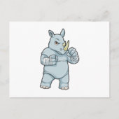 Carte Postale Rhino en boîte à Boxer (Devant)