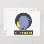 Carte Postale rhino mignon (Devant / Derrière)