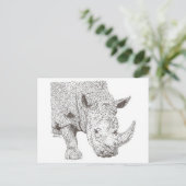 Carte Postale Rhino Pointillisme (Debout devant)