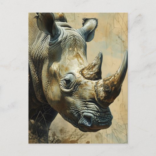 Carte Postale Rhino Vintage (Devant)