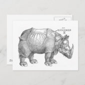 Carte Postale Rhinoceros (Devant / Derrière)