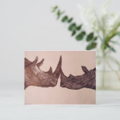 Carte Postale Rhinocéros (Debout devant)