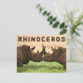 Carte Postale rhinocéros (Debout devant)