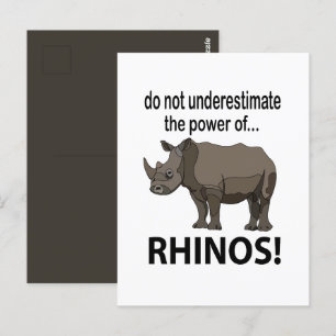 Carte Postale Rhinocéros Animal Drôle Rhinocéros