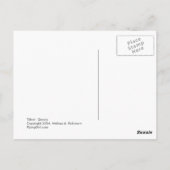 Carte Postale Rhinocéros art petit oiseau potins amusant peintur (Dos)